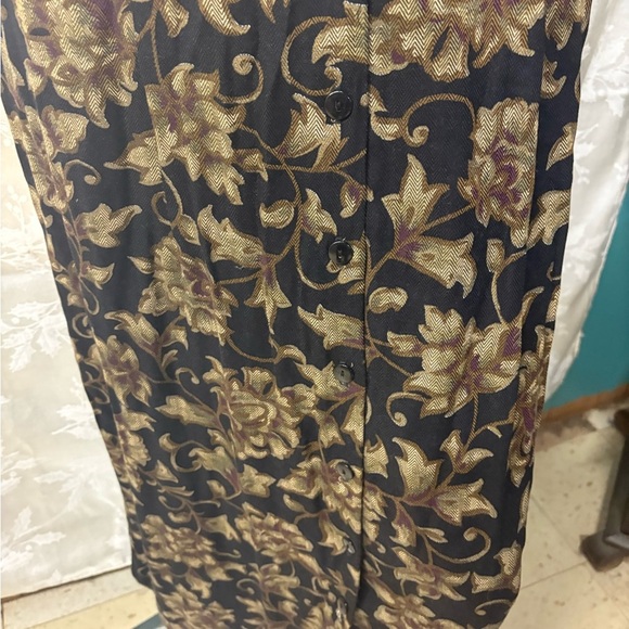 Vintage Floral Black and Gold Brody Myles Skirt - Picture 3 of 6